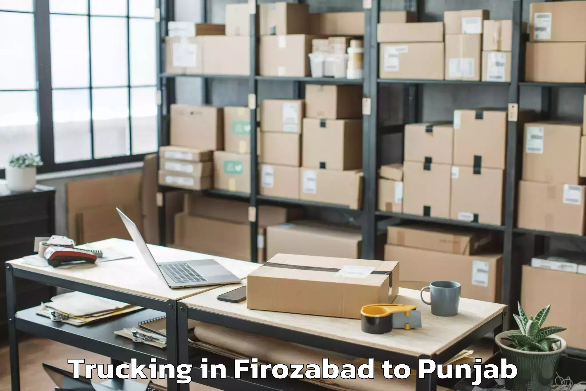 Expert Firozabad to Abhilashi University Faridkot Trucking